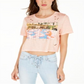 Guess Women's Pool Daze Cropped T-Shirt Black Size Large
