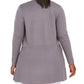 Anne Klein Women's Plus Waist Seam Long Cardigan Sweater Gray Size 2X