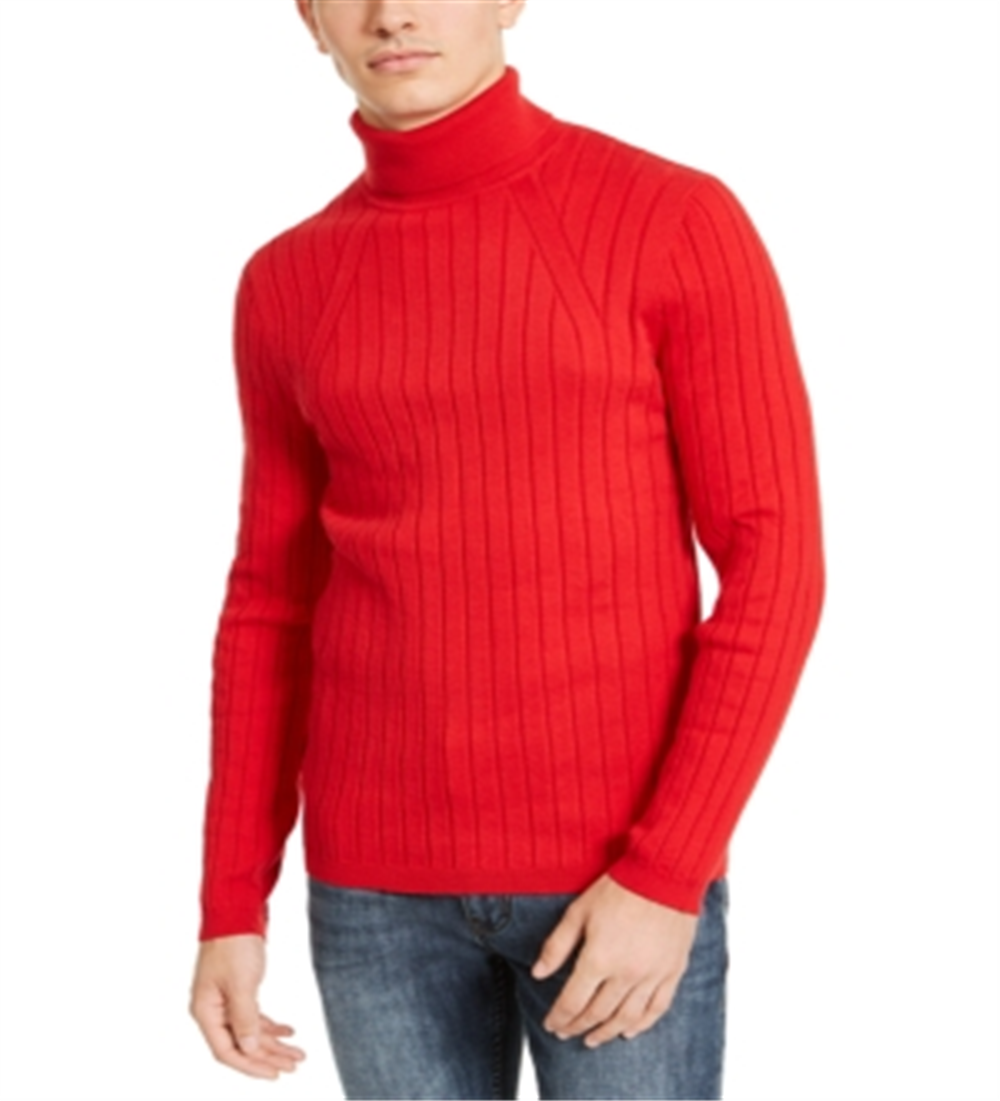 INC International Concepts Men's Elite Turtleneck Sweater Red Size X-Large