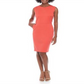 Anne Klein Women's Twill Sheath Dress Orange Size 12