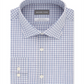 Michael Kors Men's Classic Regular Fit Non Iron Airsoft Performance Stretch Check Dress Shirt Blue Size M