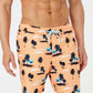 Club Room Men's Sunset Quick Dry Swim Trunks Orange Size Small