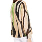 Alfani Women's Printed Bubble Hem Top Brown Size X-Small