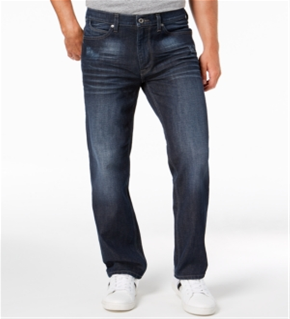 Sean John Men's Hamilton Denim Mid Rise Straight Leg Jeans Blue Size 40X32