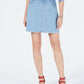 Style & Co Women's Pull on Frayed Hem Skirt Blue Size Petite S