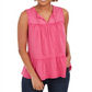 Style & Co Women's  Cotton Sleeveless Peasant Top Pink Size X-Small