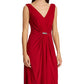 Ralph Lauren Women's Embellished Sheath Dress Red Size 10
