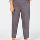 Alfred Dunner Women's Classic Allure Tummy Control Pull on Short Length Pants Gray Size 24W