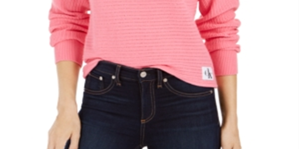 Calvin Klein Women's Jeans Cotton Sweater Pink Size S