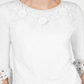 Charter Club Women's Cotton Embroidered Lace Top White Size Medium