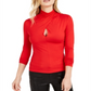 Guess Women's Maida Peek a Boo Top Red Size M