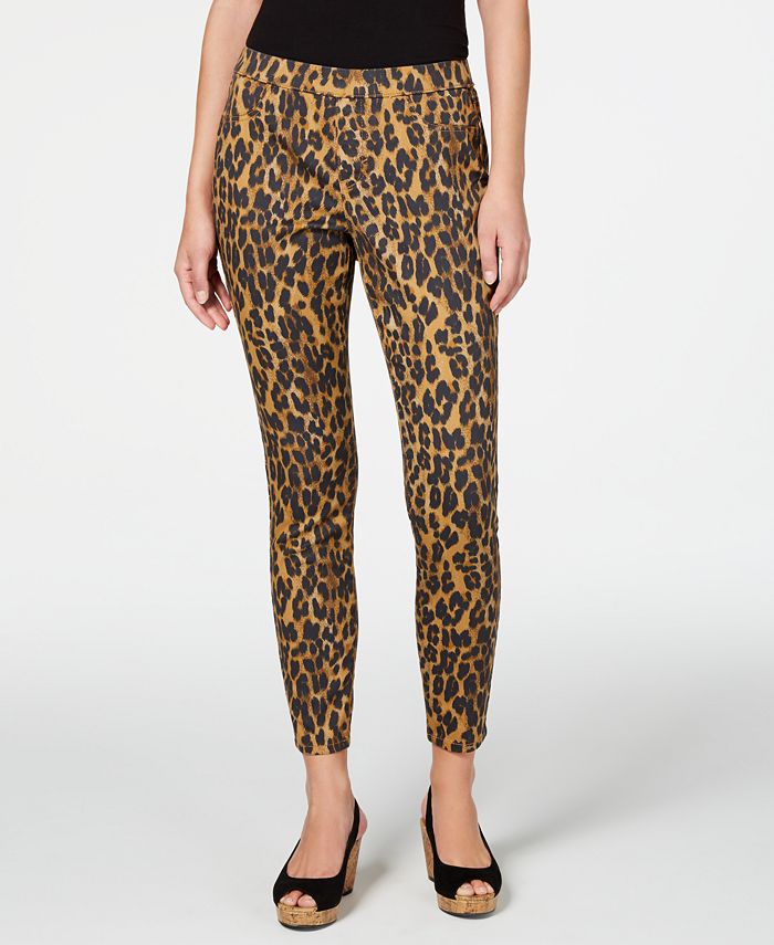 Style & Co Women's Printed Jeggings Brown Size X-Large