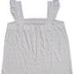 Style & Co Women's Embroidered Flutter Strap Tank Top White Size XX-Large