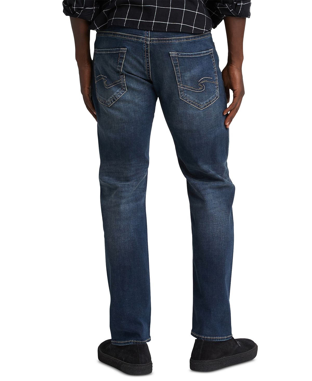 Silver Jeans Co. Men's Eddie Relaxed Tapered Fit Stretch Jeans Blue Size 38X30