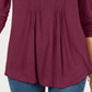 Style & Co Women's Long Sleeve Pintuck Top Purple Size Medium