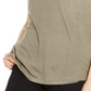 INC International Concepts Women's Metallic Trim T-Shirt Green Size X-Small