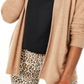 Charter Club Women's Open Front Cashmere Cardigan Brown Size X-Large