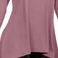 Alfani Women's Solid Long Sleeve Crew Neck Trapeze Top Pink Size Large