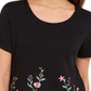 Karen Scott Women's Garden Treasure Floral Print Top Black Size Small