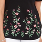 Karen Scott Women's Garden Treasure Floral Print Top Black Size Small