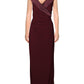 Ralph Lauren Women's Pleated Sleeveless Leonetta Evening Dress Red Size 18