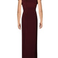 Ralph Lauren Women's Pleated Sleeveless Leonetta Evening Dress Red Size 18
