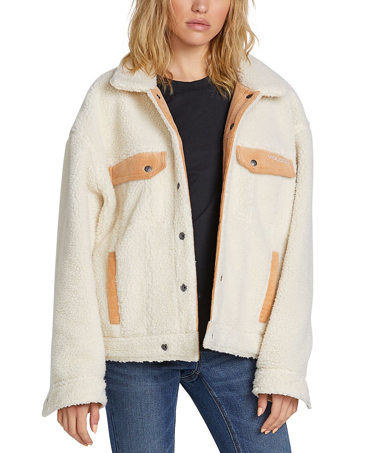 Volcom Women's Non Denim Casual Woodstone Jacket Yellow Size S