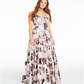 City Studio Women's Metallic Maxi Evening Dress Pink Size 16