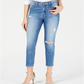 Flying Monkey Women's La Jolla Light Washed Distressed Mom Jeans Blue Size 24