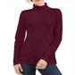 Karen Scott Women's Cotton Turtleneck Top Wine Size Petite S/M