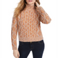 Kit & Sky Women's Cable Knit Sweater Orange Size Medium