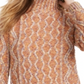 Kit & Sky Women's Cable Knit Sweater Orange Size Medium