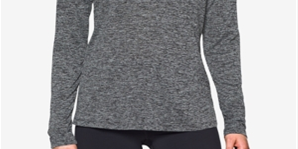 Under Armour Women's UA Tech LS Crew Twist Top Black Size Large