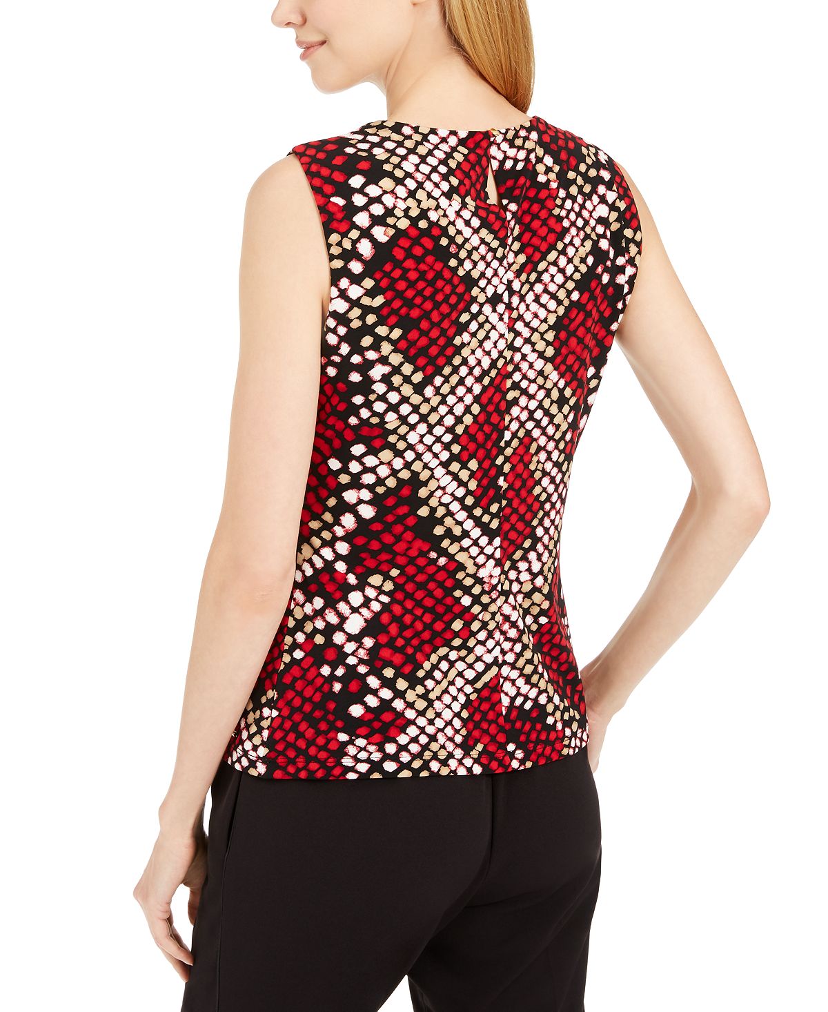 Calvin Klein Women's Pleated-Neck Top Size Petite M