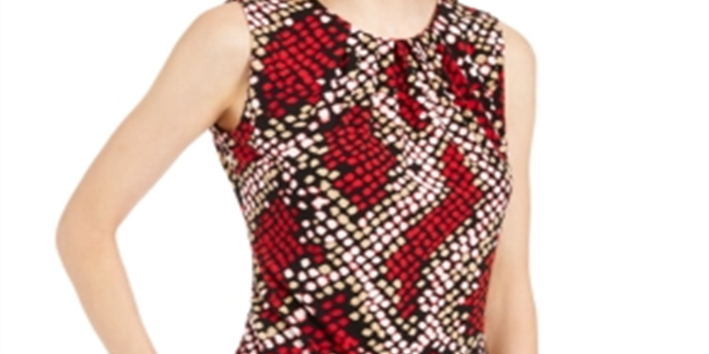 Calvin Klein Women's Pleated-Neck Top Size Petite M