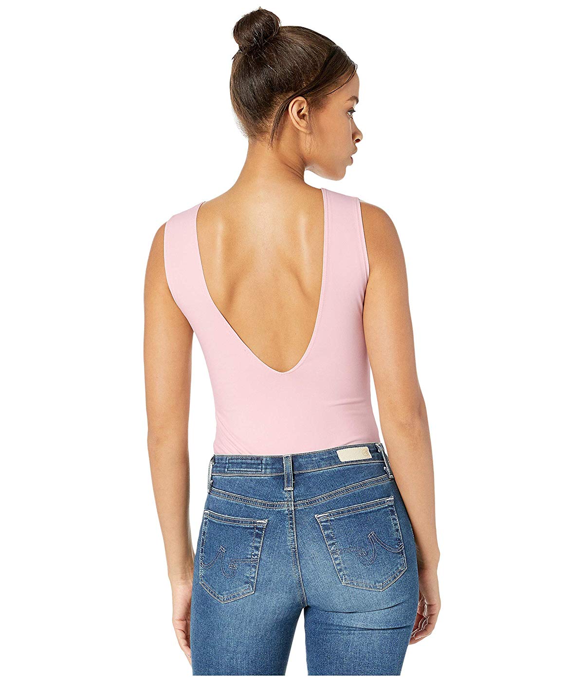 Free People Women's Keep It Sleek Bodysuit Pink Size Small