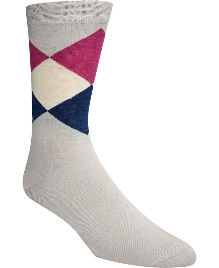 Cole Haan Men's Diamond Dress Crew Socks Blue Size 7-12