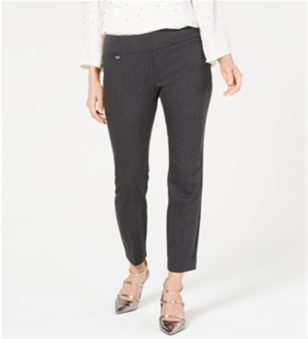 Alfani Women's Tummy Control Pull on Skinny Pants Grey Size 10