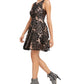 City Studios Junior's Embellished Floral Burnout Velvet Dress Pink Size 9