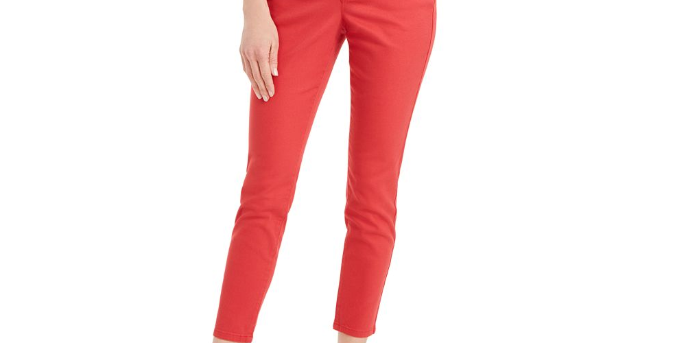 Style & Co Women's Curvy Fit Skinny Fashion Jeans Beige Size 4