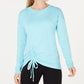 Ideology Women's Fitness Workout Pullover Top Gray Size Large