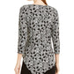Alfani Women's Asymmetrical Geometric Blouse Black Size S