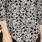 Alfani Women's Asymmetrical Geometric Blouse Black Size S
