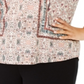 Style & Co Women's Printed Button up Blouse Brown Size 2X