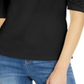 IINC International Concepts Women's Solid Short Sleeve Crew Neck T-Shirt Top Black Size X-Small