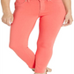 Hudson Women's Barbara Skinny Leg High Rise Stretch Jeans Orange Size 29X30