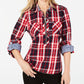 Tommy Hilfiger Women's Pop Over Class Clip Top Red Size Medium