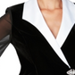 Alex Evenings Women's Sheer Long Sleeve V Neck Wear to Work Wrap Top Black Size Petite X-Large