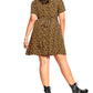 City Chic Women's DITSY Dress Yellow Size 20W