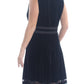 Calvin Klein Women's Velvet Illusion a Line Dress Black Size 12